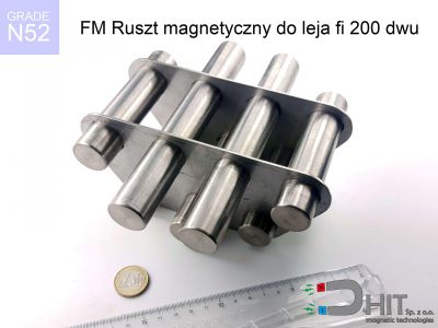 FM Ruszt magnetyczny do leja fi 200 dwupoziomowy N52 filtr magnetyczny