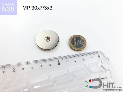 MP 30x7/3x3 [N38] - magnes pierścieniowy