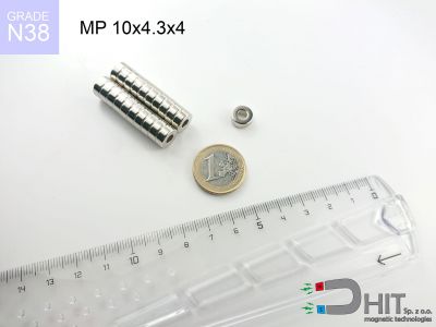 MP 10x4.3x4 [N38] - magnes pierścieniowy