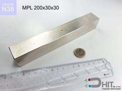 MPL 200x30x30 [N38] - magnes płytkowy