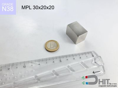 MPL 30x20x20 N38 magnes płytkowy