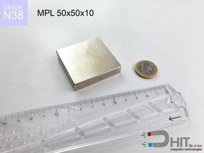 MPL 50x50x10 N38 magnes płytkowy