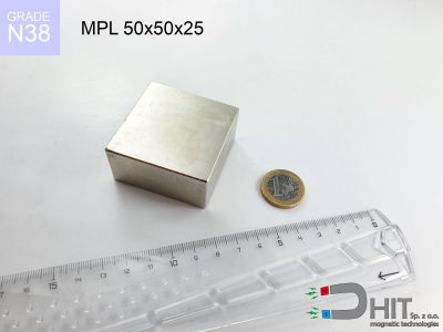 MPL 50x50x25 N38 magnes neodymowy płytkowy
