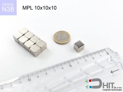 MPL 10x10x10 N38 magnes płytkowy