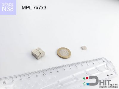 MPL 7x7x3 N38 magnes płytkowy