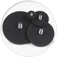 magnesy z gwintem zewnętrznym gumowane [gz]